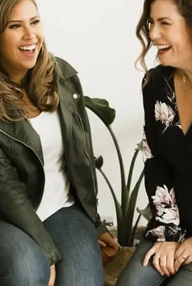 Tarina and Kelly, co-founders of Vancouver event agency Say Events Co., laughing together